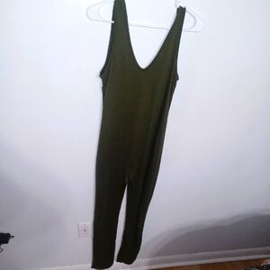Fashion Nova- Olive Green - 1 Piece Pants Romper- W Sz Large